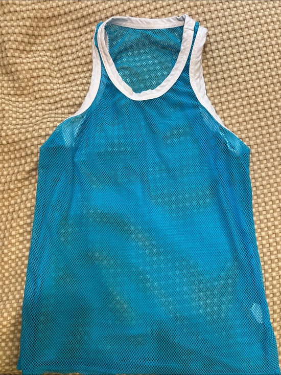 Go Softwear Other - Bright blue mesh Tank with White Trim